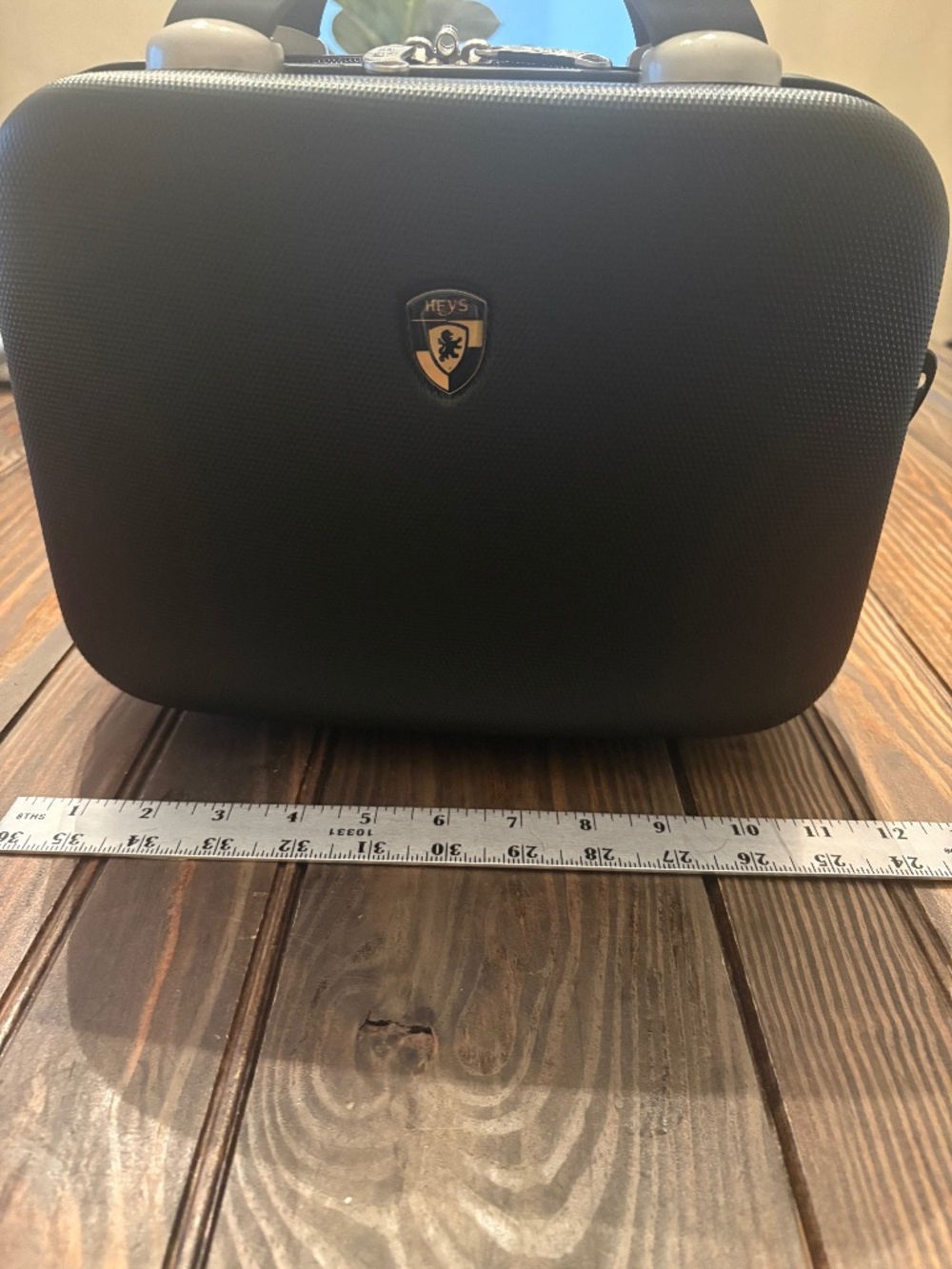 HEYS USA Small Hard-shell Makeup Crossbody Trolley Locking Carry Case Black EUC